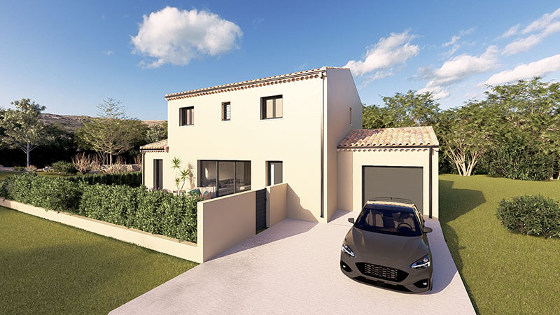 Façade villa plain-pied Béziers